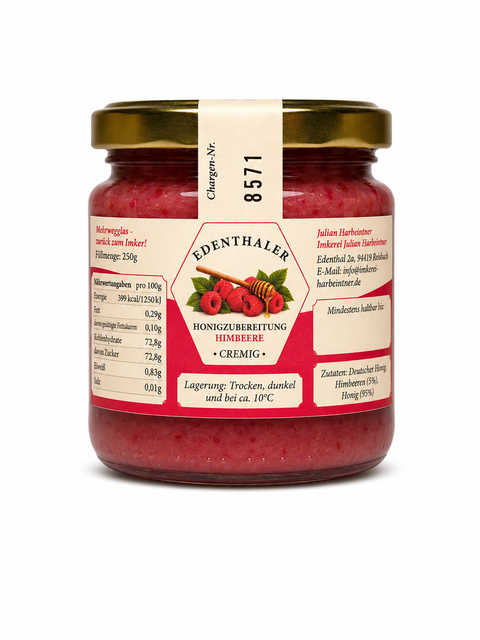 Honigzubereitung mit Himbeeren