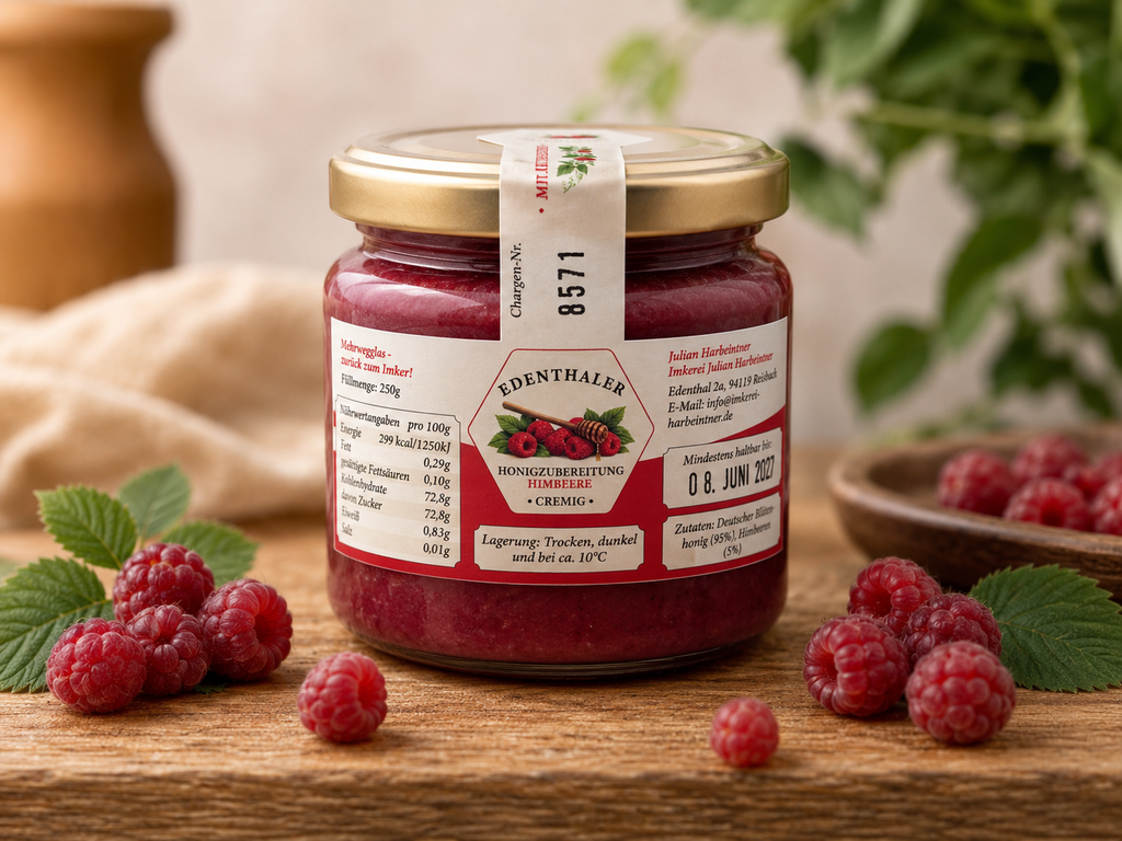 Honey Preparation with Raspberries