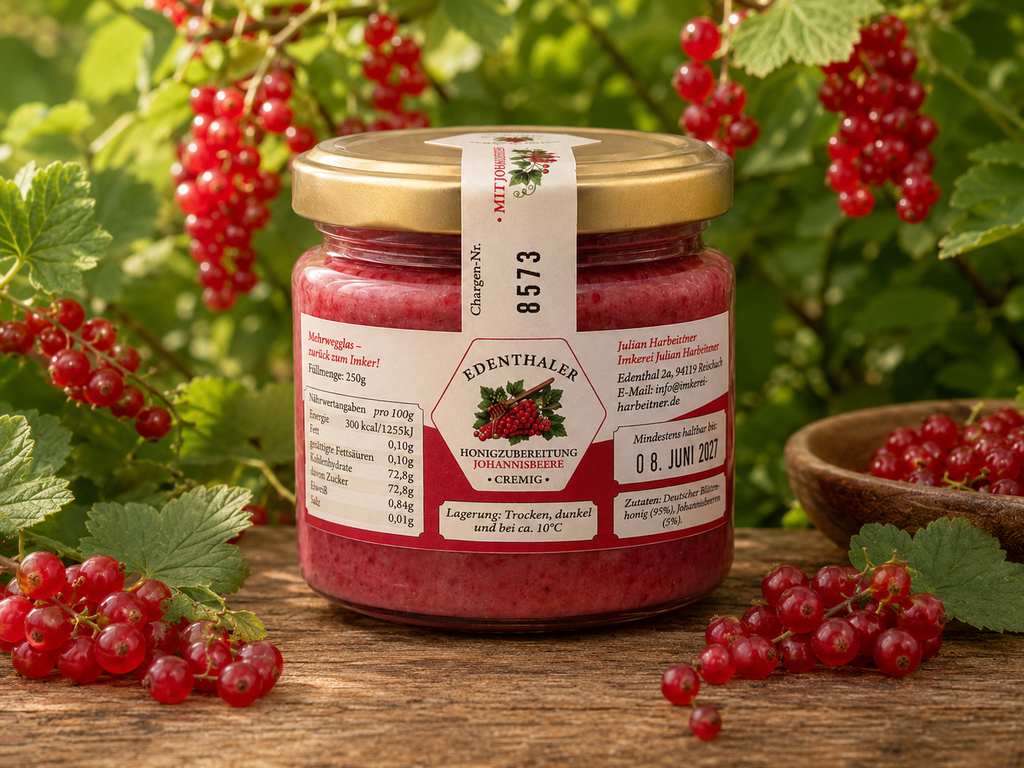 Honey preparation with currants