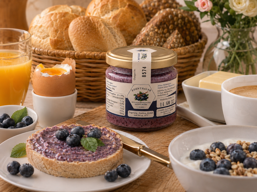 Honey preparation with blueberries