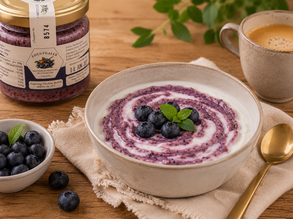Honey preparation with blueberries