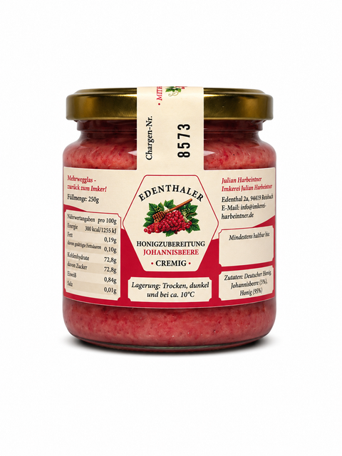 Honey preparation with currants